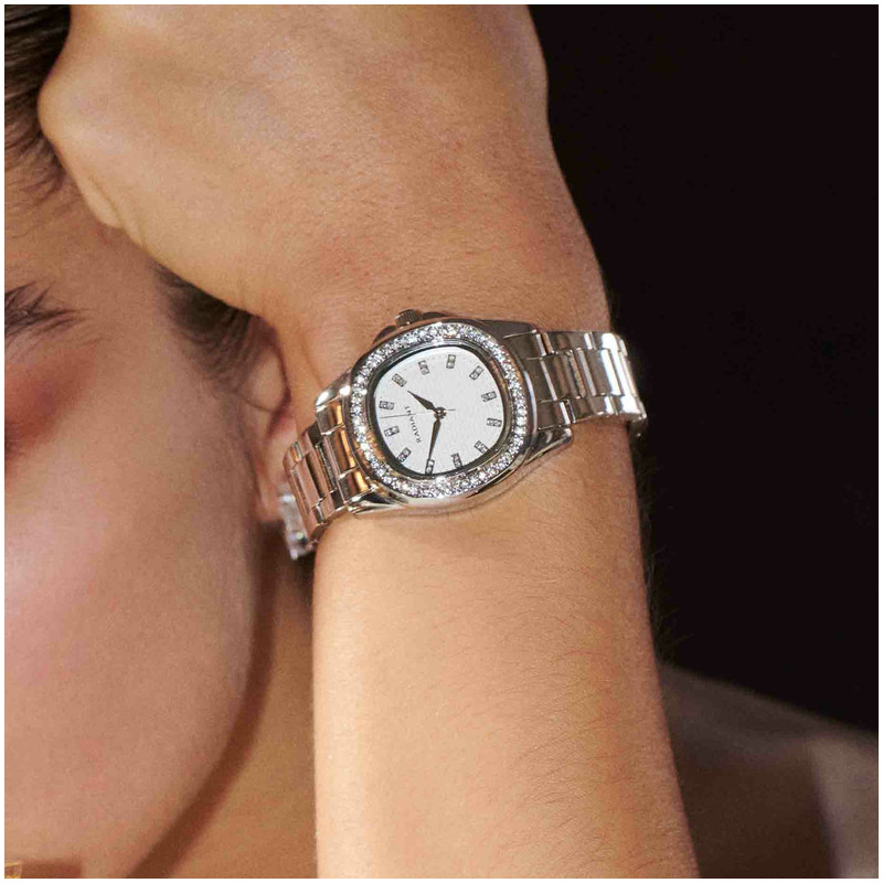 Radiant Scape Reloj de Mujer Plateado con Brazalete de Acero