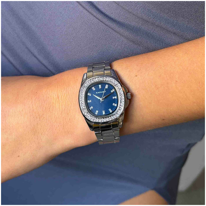 Radiant Scape Reloj de Mujer Azul Plateado con Brazalete de Acero