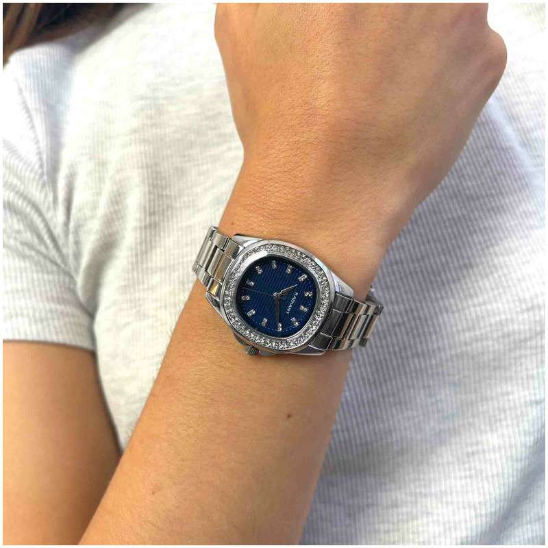 Radiant Scape Reloj de Mujer Azul Plateado con Brazalete de Acero