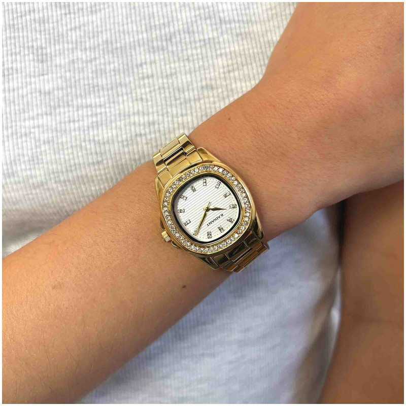 Radiant Scape Reloj de Mujer Dorado Brazalete Acero