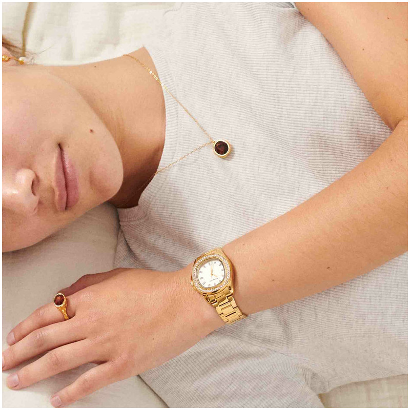 Radiant Scape Reloj de Mujer Dorado Brazalete Acero