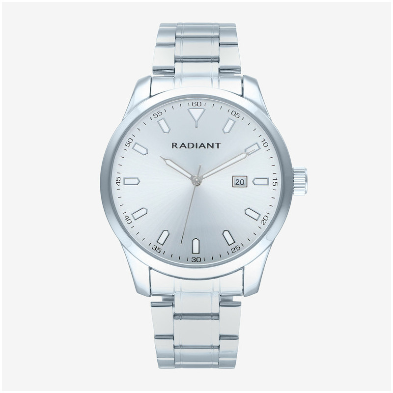 Radiant Victory Reloj de Hombre Plateado con Brazalete de Acero