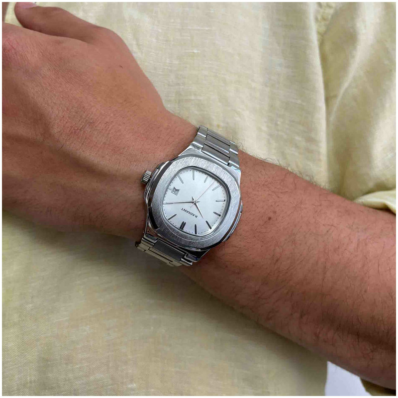 Radiant T-Time Reloj de Hombre Plateado Caja Hexagonal