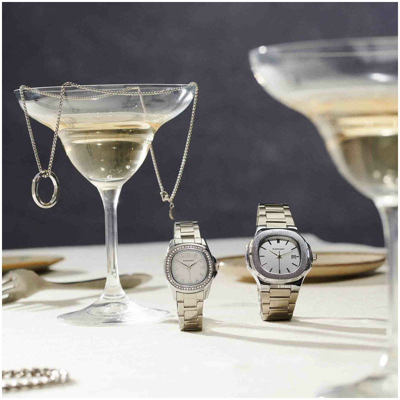 Radiant T-Time Reloj de Hombre Plateado Caja Hexagonal