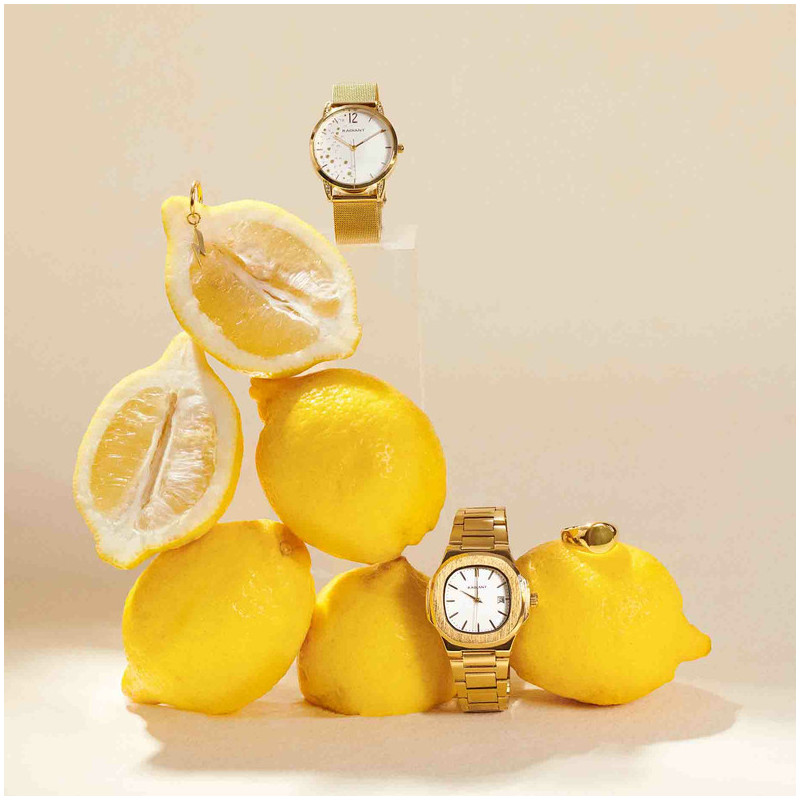 Radiant T-Time Reloj de Hombre Dorado Caja Hexagonal
