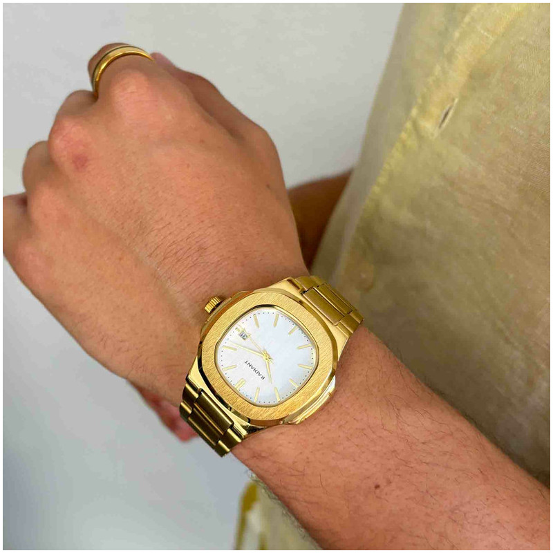 Radiant T-Time Reloj de Hombre Dorado Caja Hexagonal