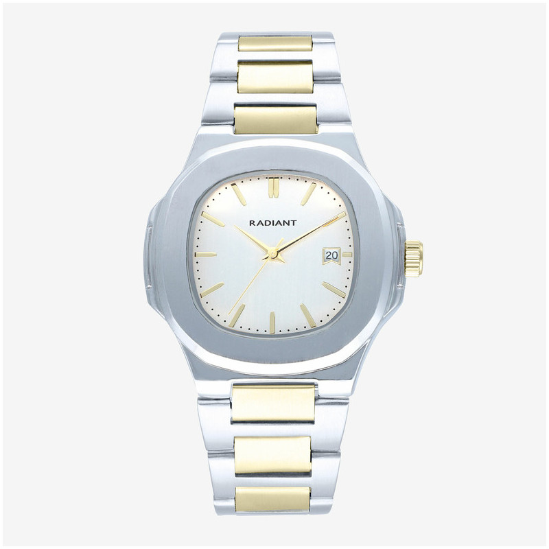 Radiant T-Time Reloj de Hombre Dorado/Plateado Caja Hexagonal