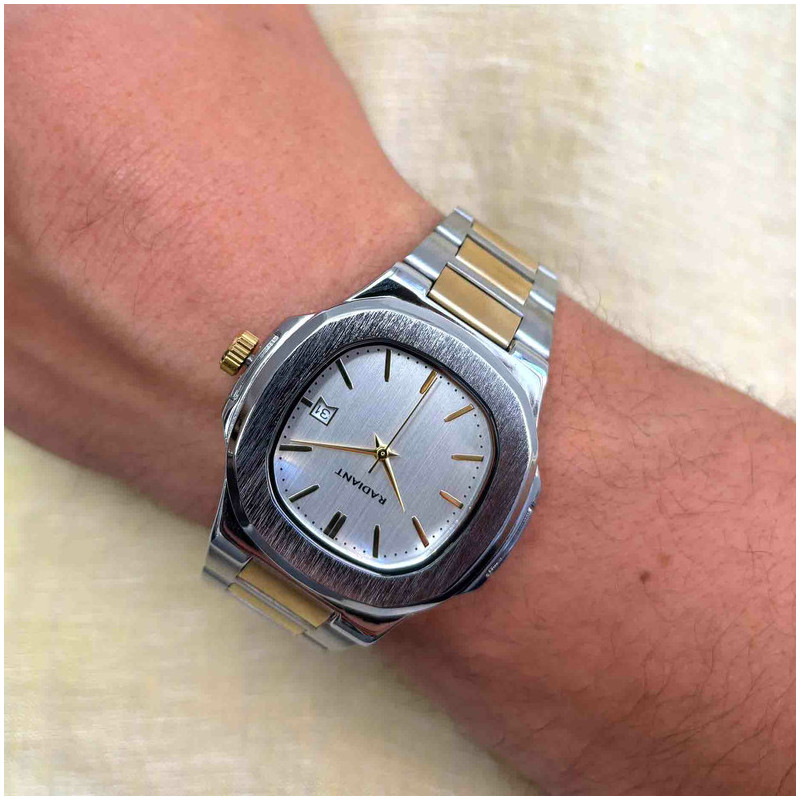 Radiant T-Time Reloj de Hombre Dorado/Plateado Caja Hexagonal