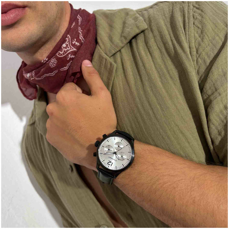 Radiant Team Reloj de Hombre Correa Piel Sintética en Negro