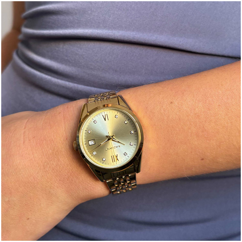Radiant Legacy Reloj de Mujer Dorado Brazalete Acero