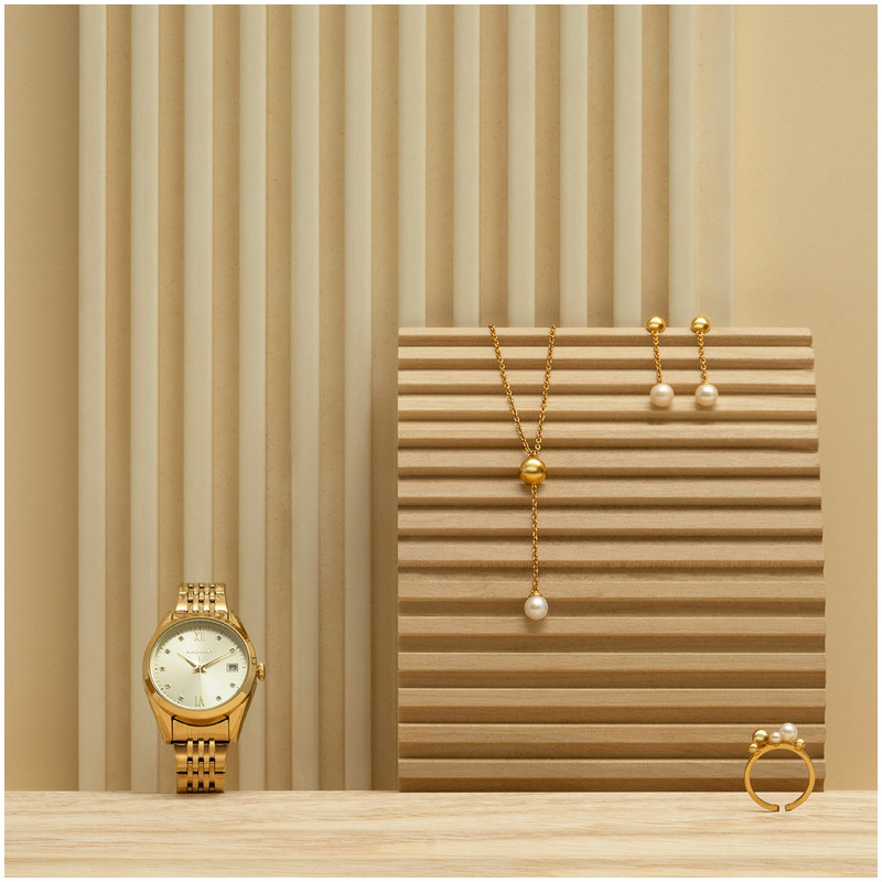 Radiant Legacy Reloj de Mujer Dorado Brazalete Acero