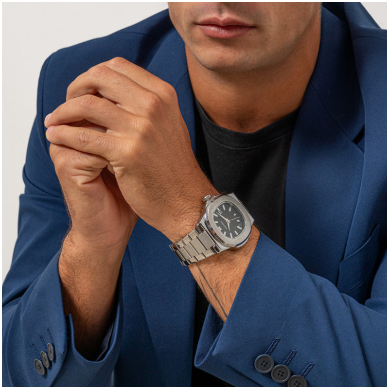 Reloj Hombre Brad Negro/Plateado