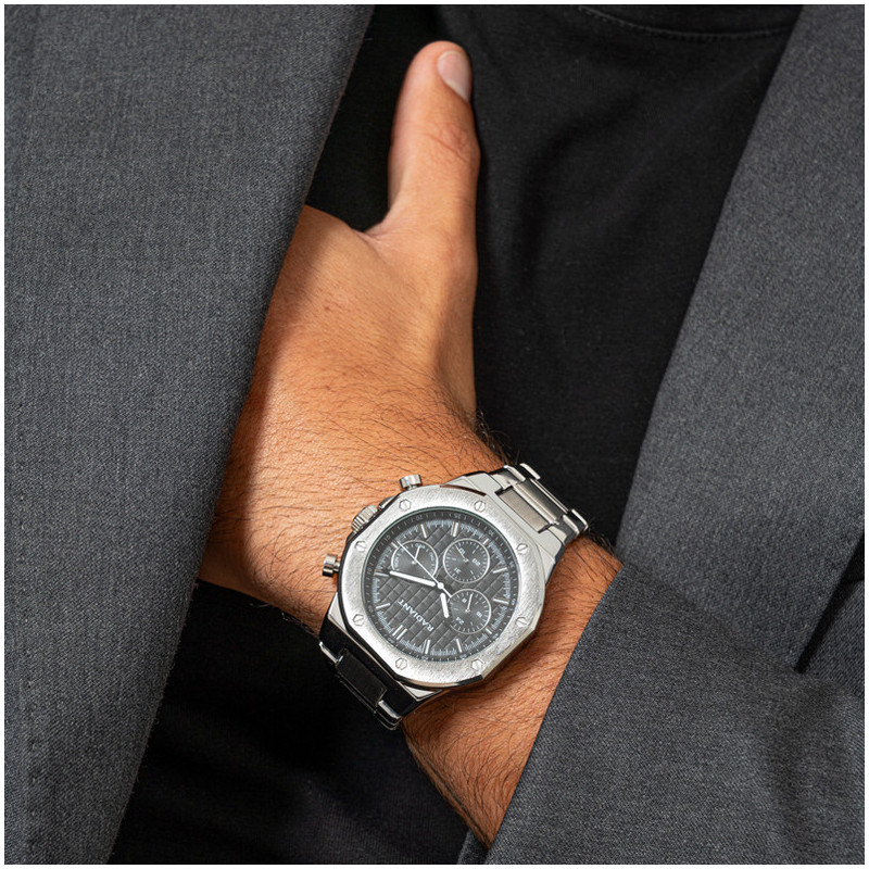 Reloj Hombre Jack Negro/Plateado