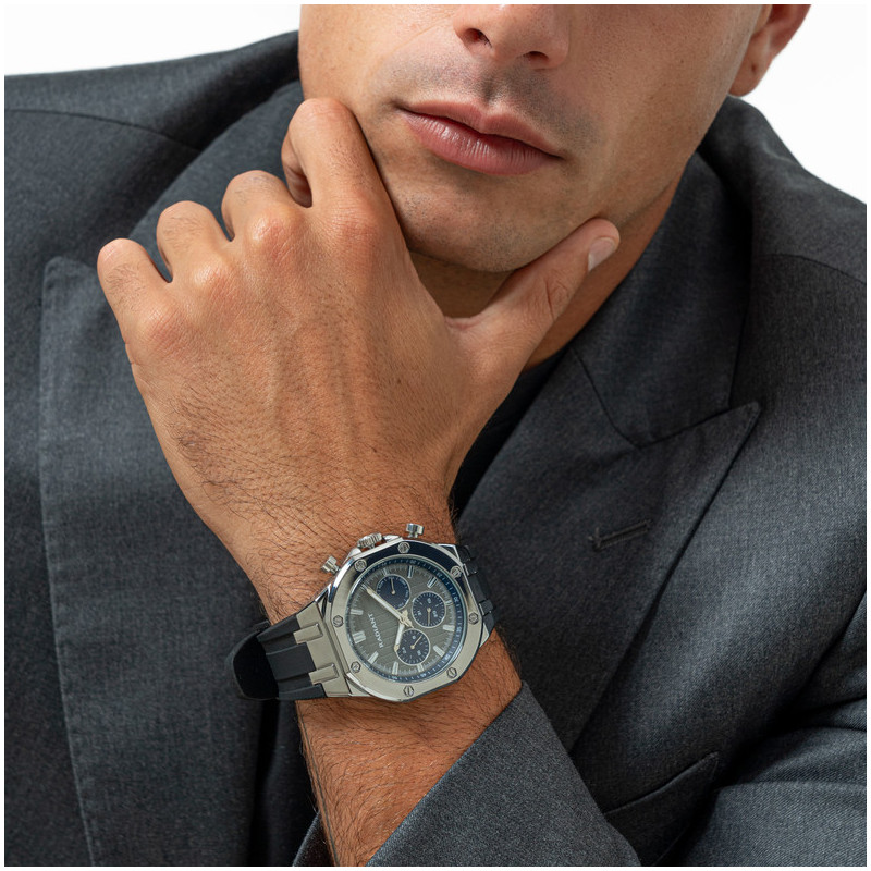 Reloj Hombre Jack Gris/Correa Silicona