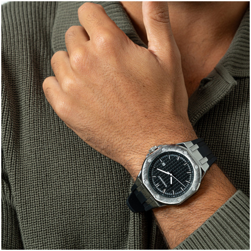 Reloj Hombre Leonardo Negro Correa Silicona