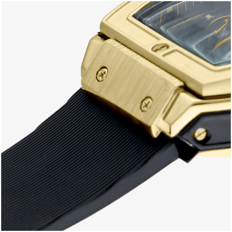 Reloj Hombre Ryan Dorado/Correa Silicona
