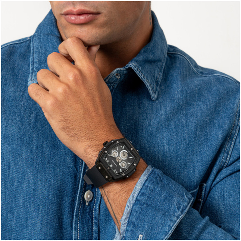 Reloj Hombre Ryan Negro/Correa Silicona