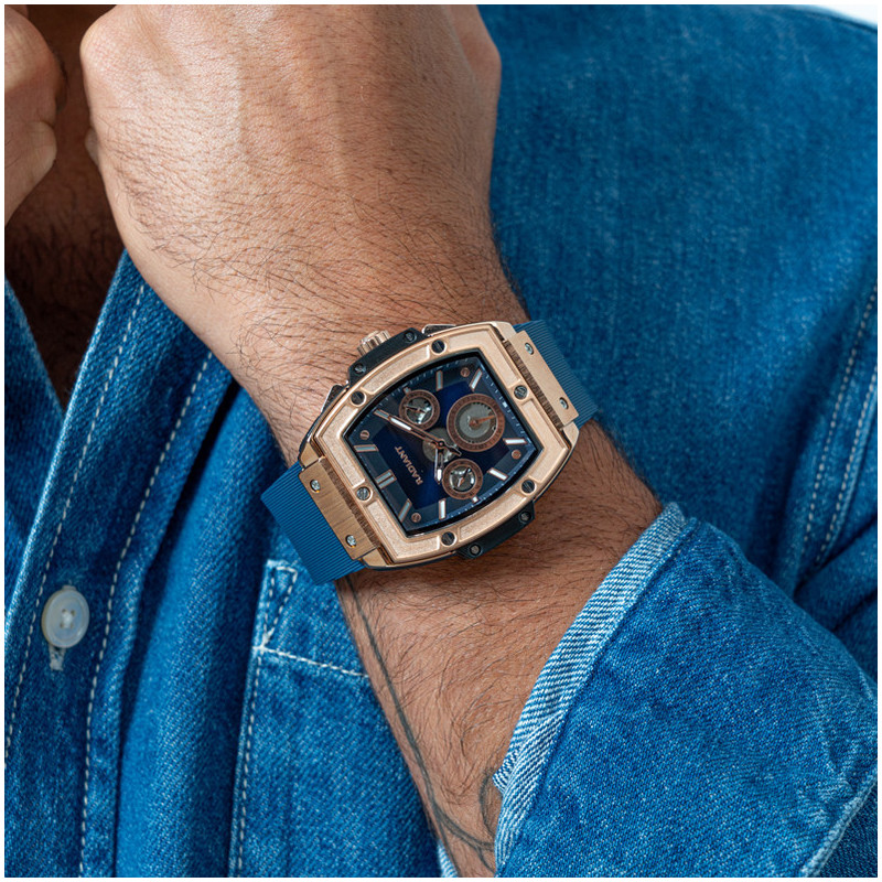 Reloj Hombre Ryan Rose/Correa Azul