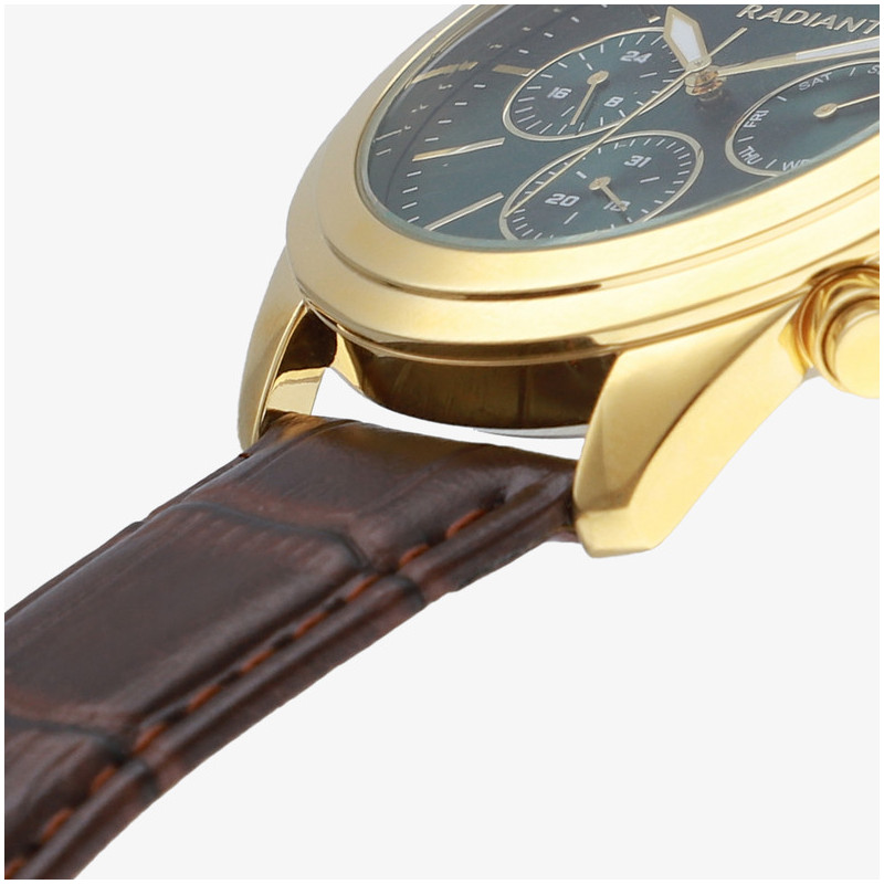 Reloj Hombre Harry Verde-Oro/Marrón
