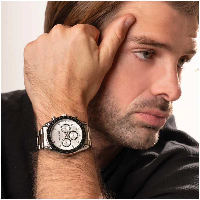 Reloj Hombre Marlon Plateado
