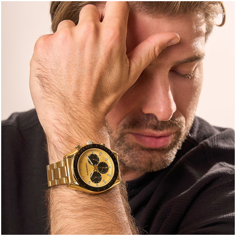 Reloj Hombre Marlon Negro Dorado
