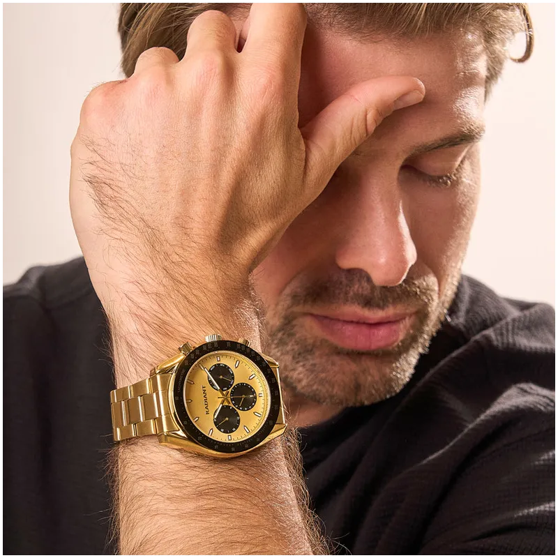 Reloj Hombre Marlon Negro Dorado