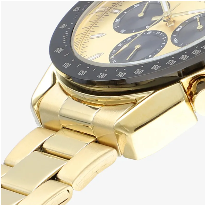 Reloj Hombre Marlon Negro Dorado