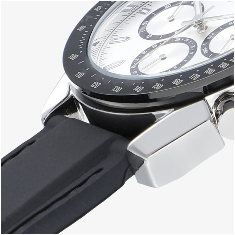 Reloj Hombre Marlon Plateado Silicona