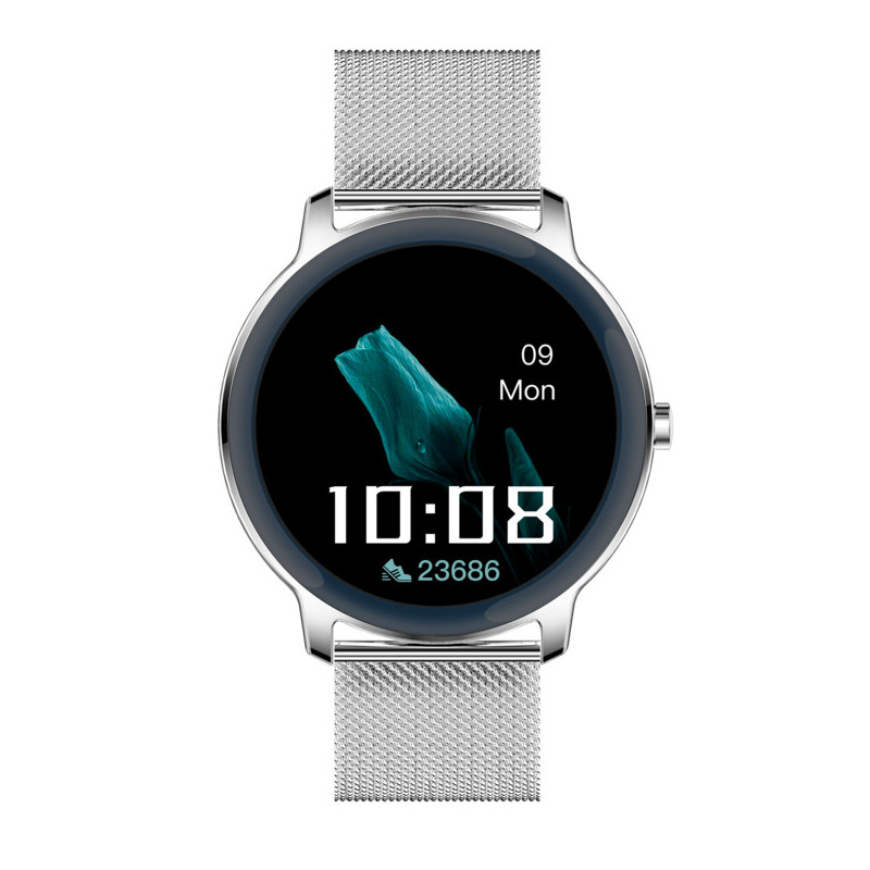 DAKOTA2 42MM IPS GREY RING SILVER MESH