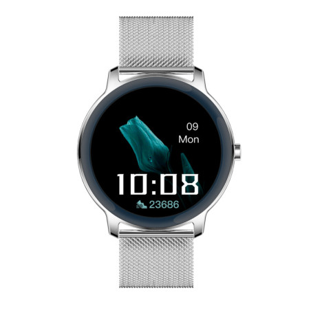 DAKOTA2 42MM IPS GREY RING SILVER MESH
