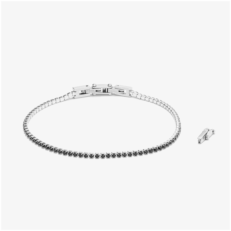Pulsera Riviere Plata Black FREEDOM de Hombre RADIANT Joyas