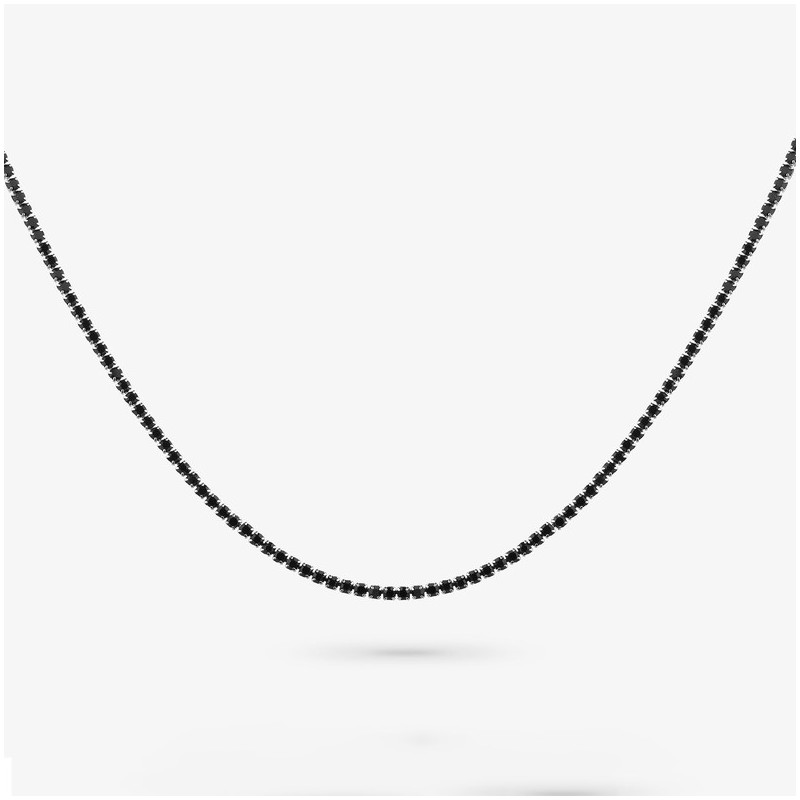 Collar Riviere Plata Black FREEDOM de Hombre RADIANT Joyas