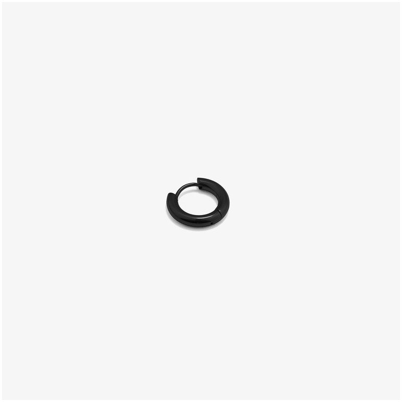 Pendiente Aro Negro SHINE & MATT de Hombre RADIANT Joyas