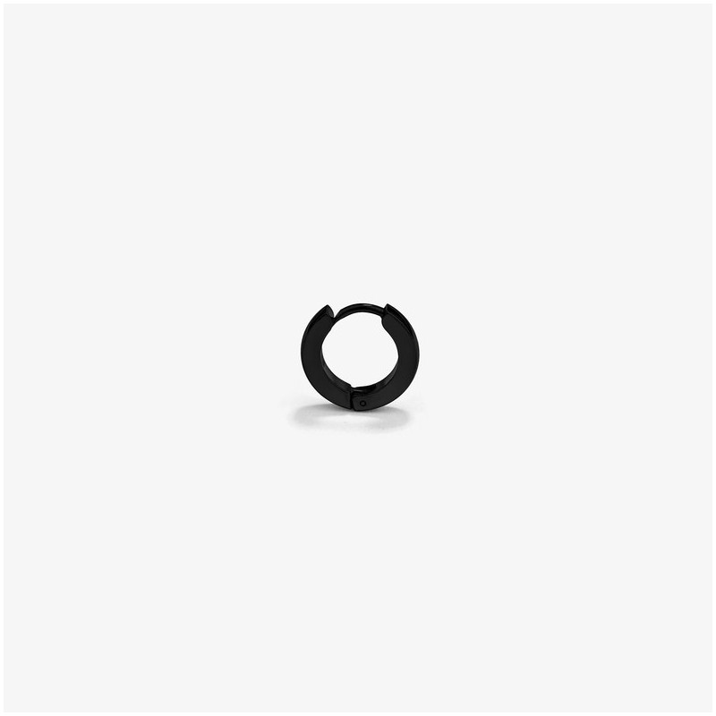 Pendiente liso Negro PEREIRA de Hombre RADIANT Joyas