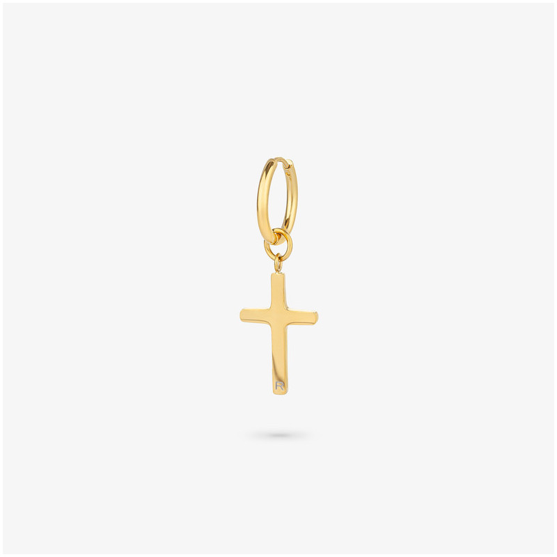 Pendiente Cruz Dorada de Hombre RADIANT Joyas