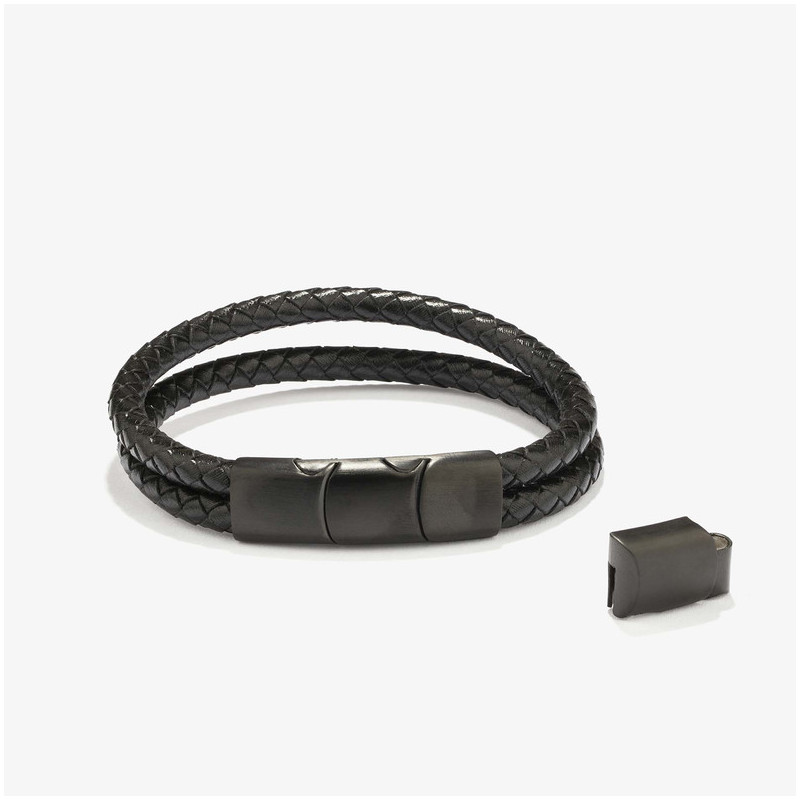 Pulsera piel Black NATURE de Hombre RADIANT Joyas