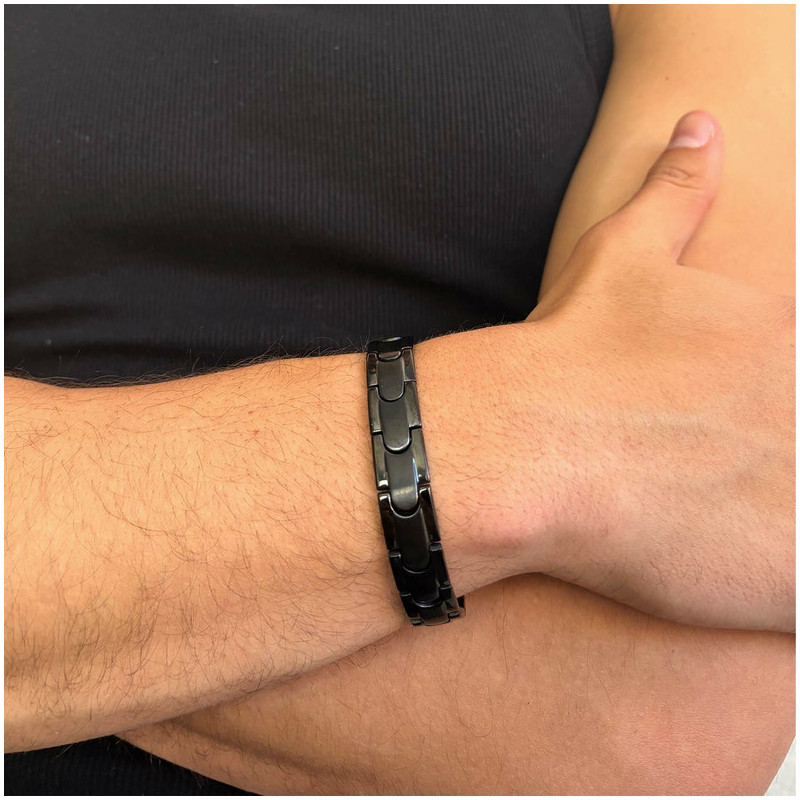 Pulsera Hombre Txema Eslabón en Negro