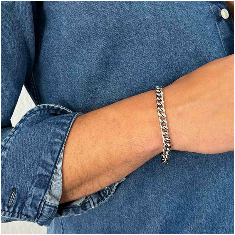 Pulsera Hombre Txema Flat en Plata