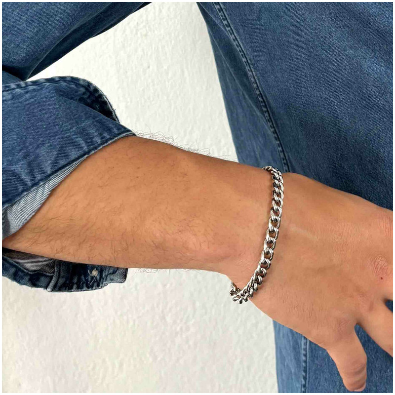 Pulsera Hombre Txema Flat en Plata