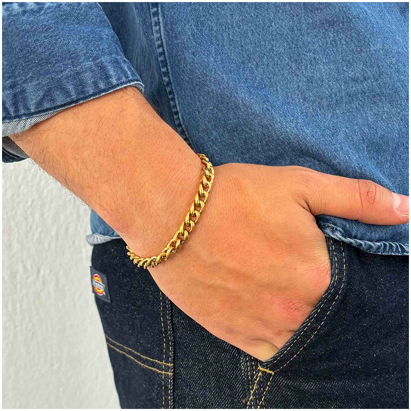 Pulsera Hombre Txema Flat en Oro