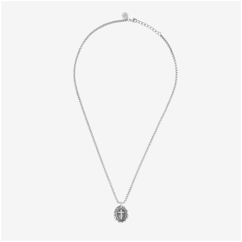 Collar Hombre Mateo óvalo en Plata
