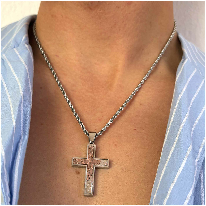 Collar Hombre Mateo Cruz en Plata