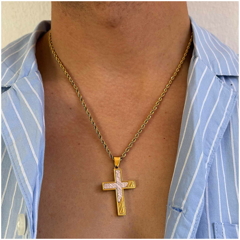 Collar Hombre Mateo Cruz en Oro