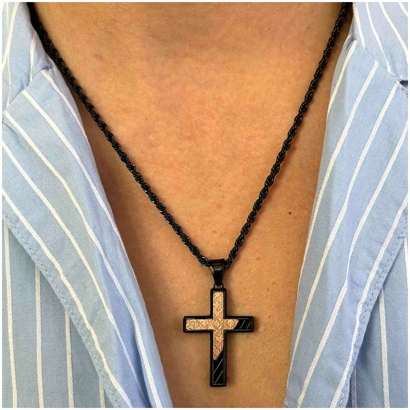 Collar Hombre Mateo Cruz en Negro