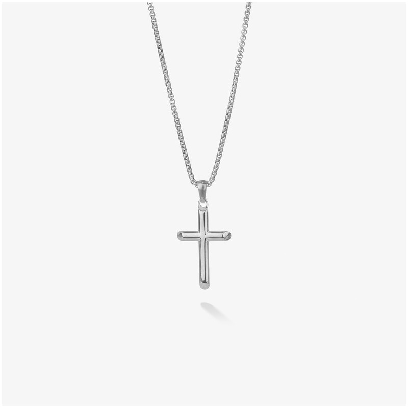 Collar Hombre Mateo Cruz Fina en Plata