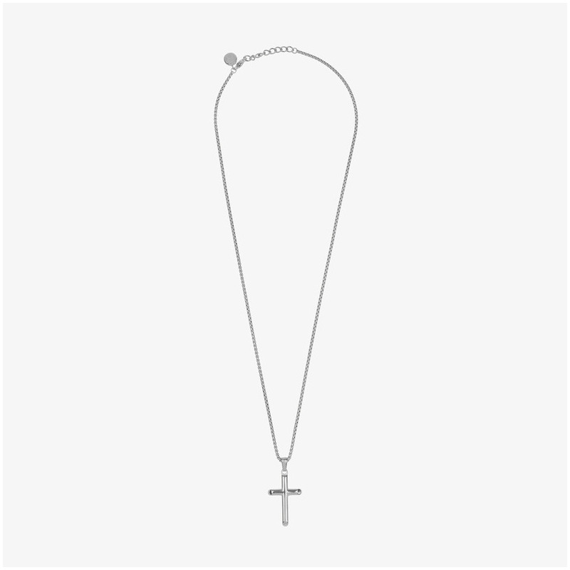 Collar Hombre Mateo Cruz Fina en Plata