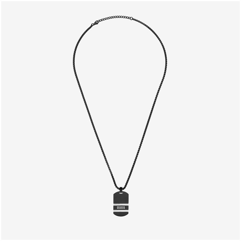 Collar Hombre Martinez Negro y Plata