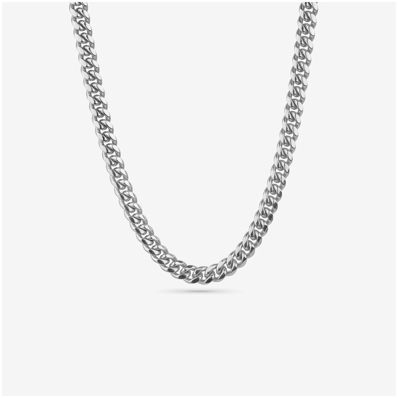 Collar Hombre Musculitos Eslabón en Plata
