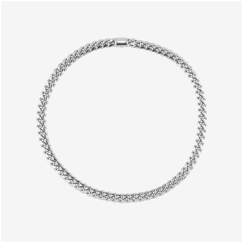 Collar Hombre Musculitos Eslabón en Plata