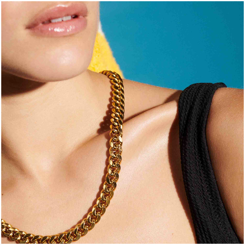 Collar Hombre Musculitos Eslabón en Oro